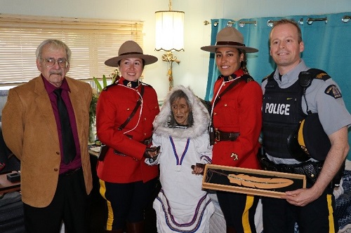 RCMP presented Annie with Lifetime Achievement Awards