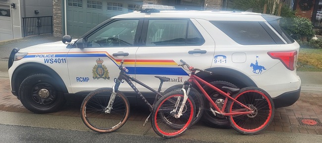 Photo of stolen bikes located by police