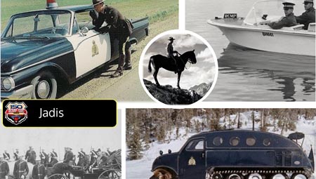 Photos anciennes et nouvelles de la GRC sur les transports, les chevaux, les bateaux, les avions et les véhicules