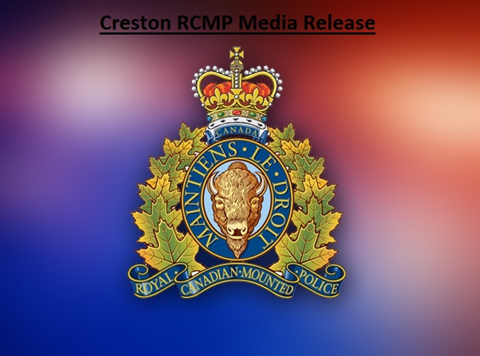 RCMP crest with title: Creston RCMP Media Release
